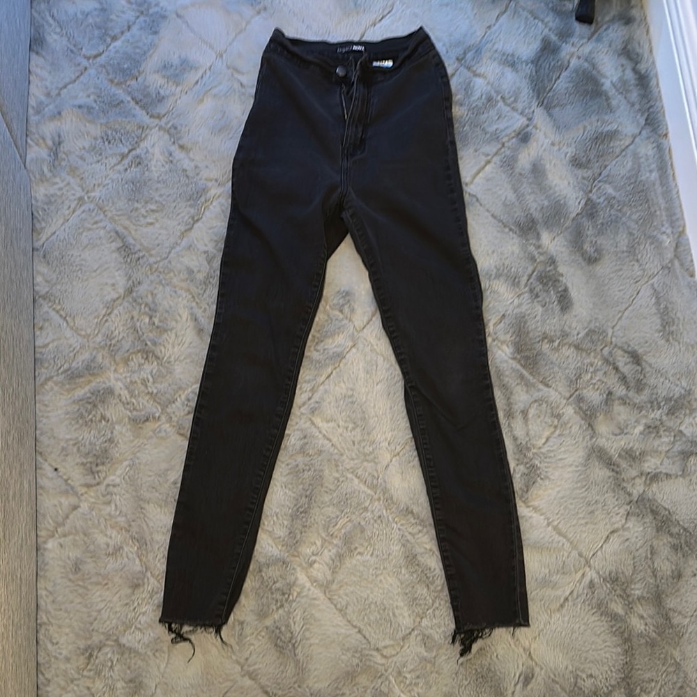 Black Distressed Skinny Jeans